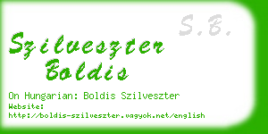 szilveszter boldis business card